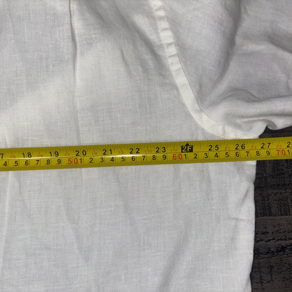 Grant Thomas 100% linen short-sleeve button-down shirt SZ L​​ - Picture 6 of 9